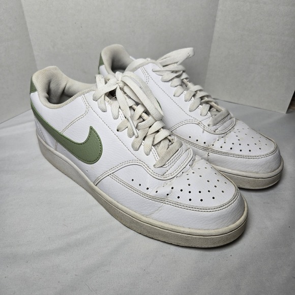 Nike Other - Nike Court Vision Next Nature Low White Oil Green 8.5 School Play Streetwear